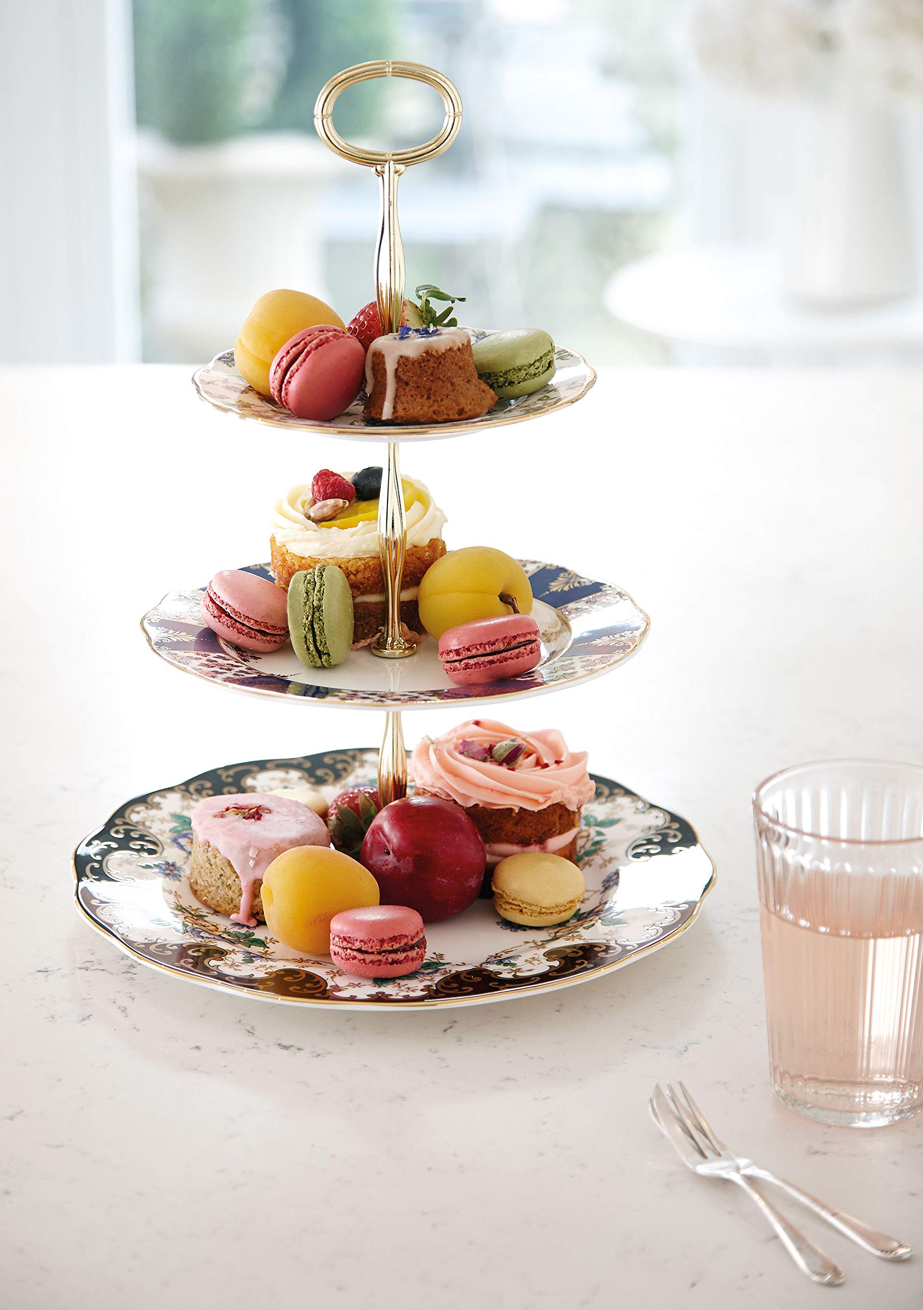 Royal Albert 100 Years Cake Stand Three-Tier (English Chintz, Regency & Duchess) - Image 3